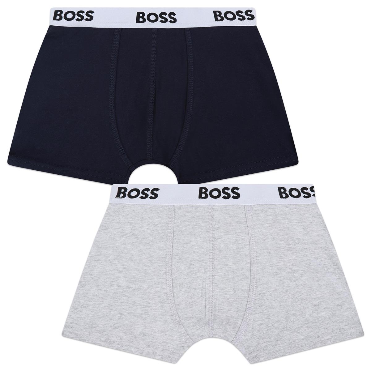 Boys Dark Blue Cotton Underwear Set(2 Pack)