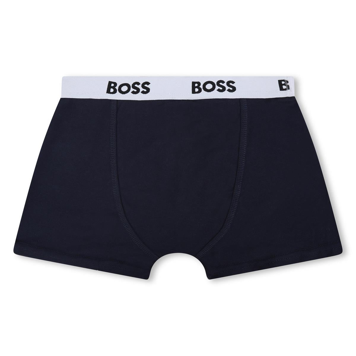 Boys Dark Blue Cotton Underwear Set(2 Pack)