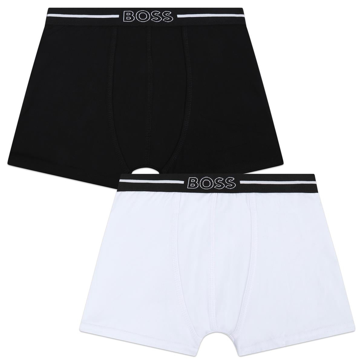 Boys Black Cotton Underwear Set(2 Pack)
