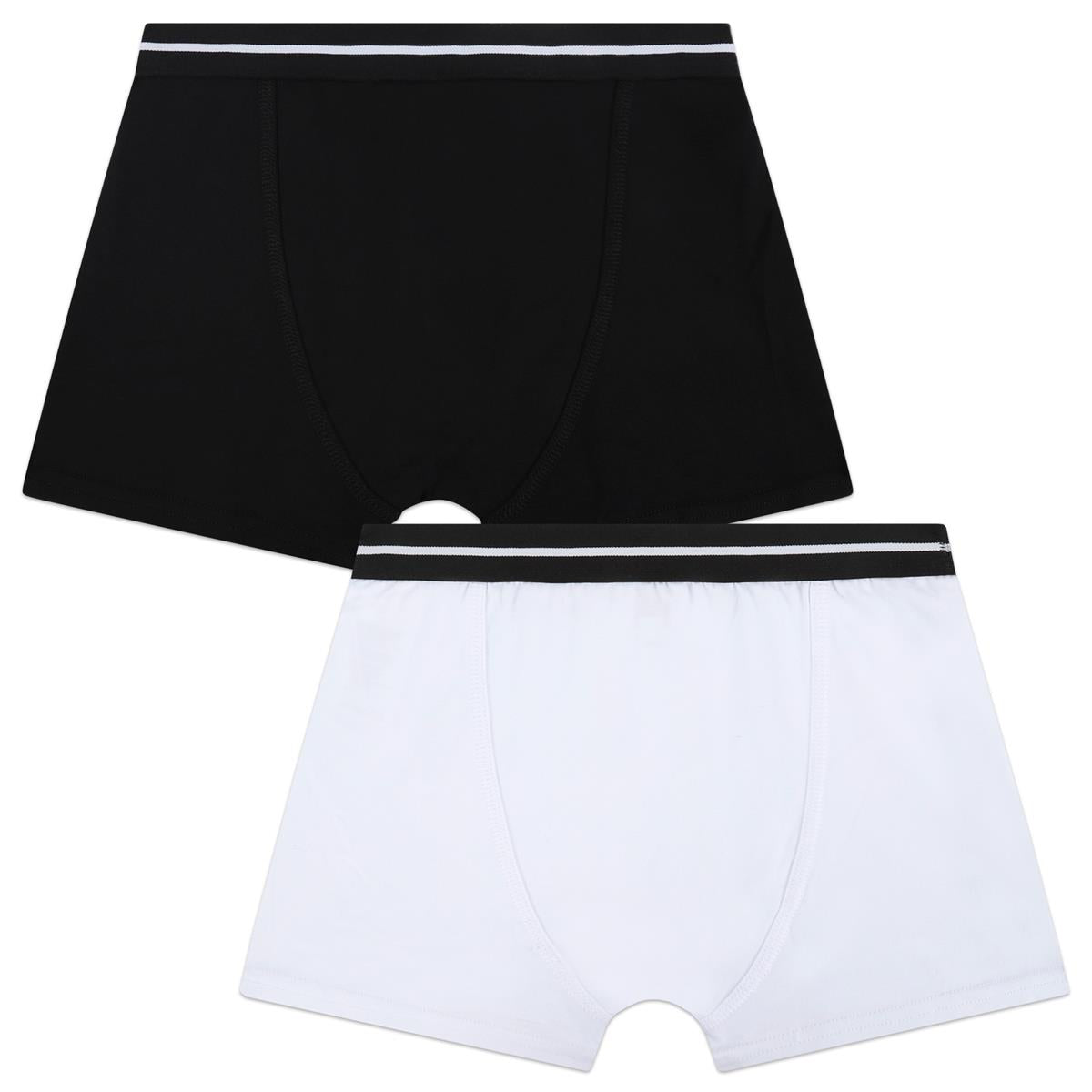 Boys Black Cotton Underwear Set(2 Pack)