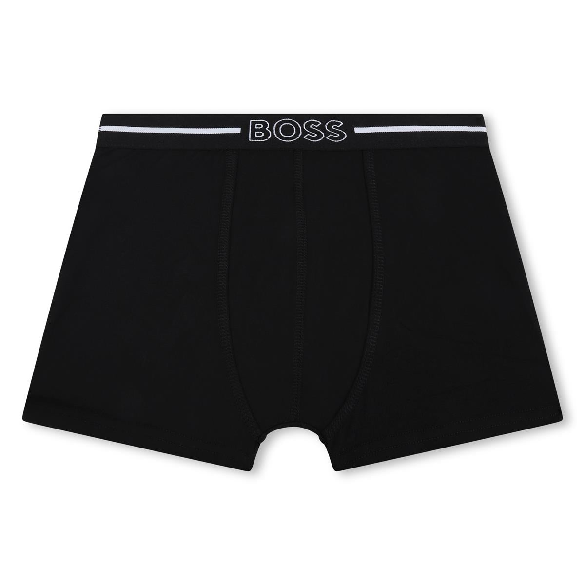 Boys Black Cotton Underwear Set(2 Pack)