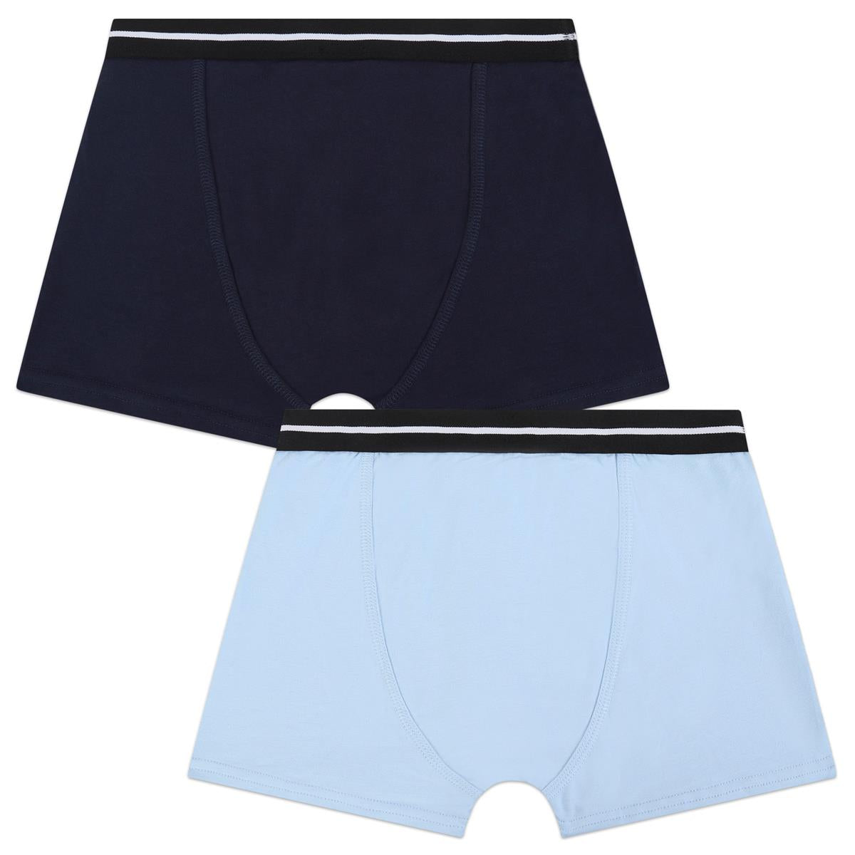 Boys Blue Cotton Underwear Set(2 Pack)