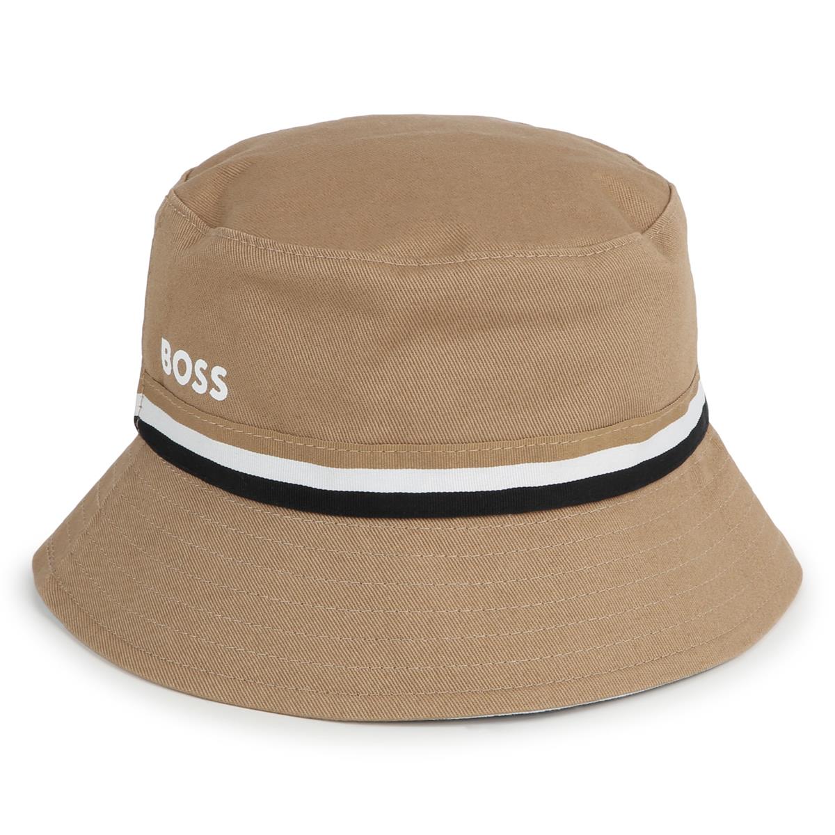 Baby Boys Beige Reversible Bucket Hat