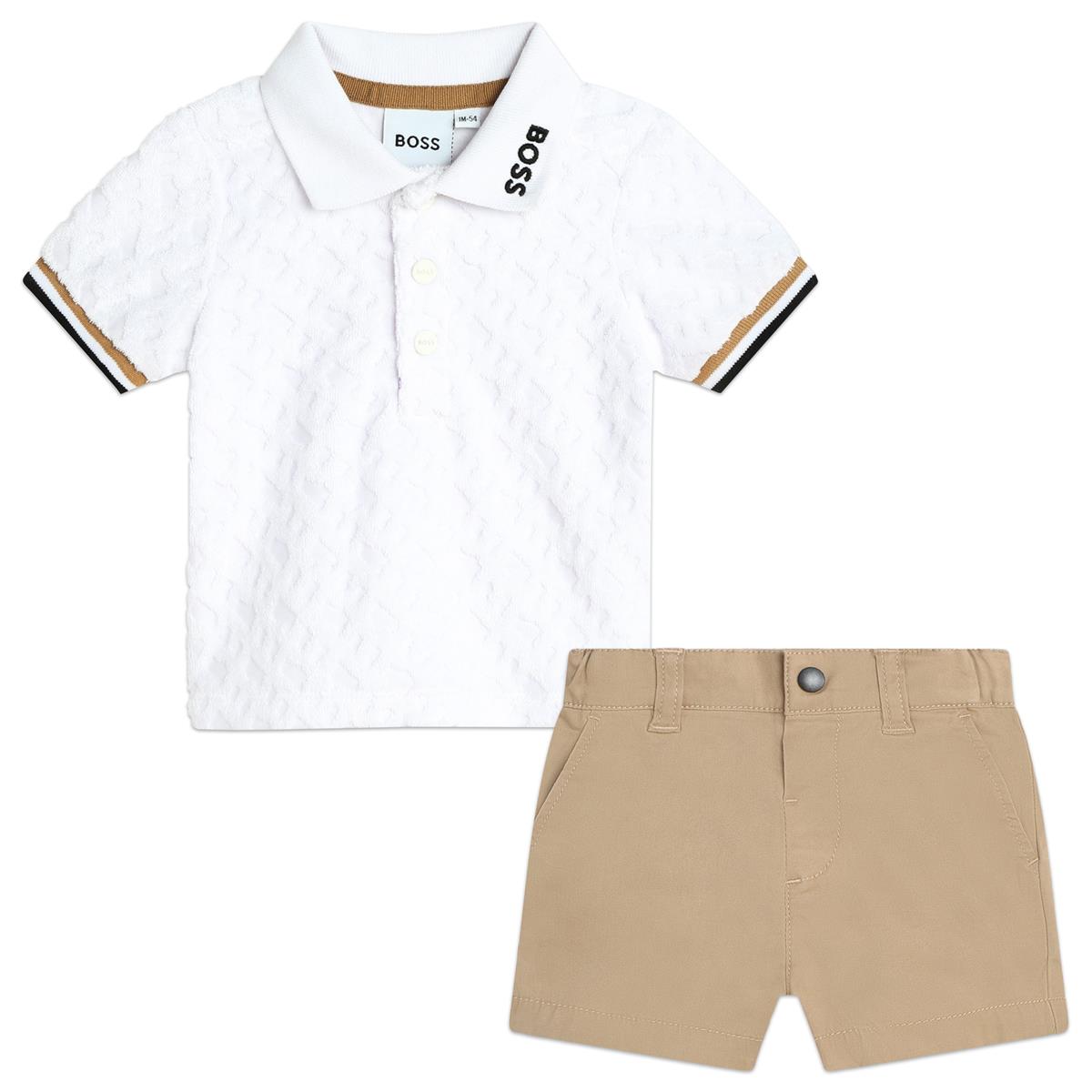 Baby Boys White Cotton Set