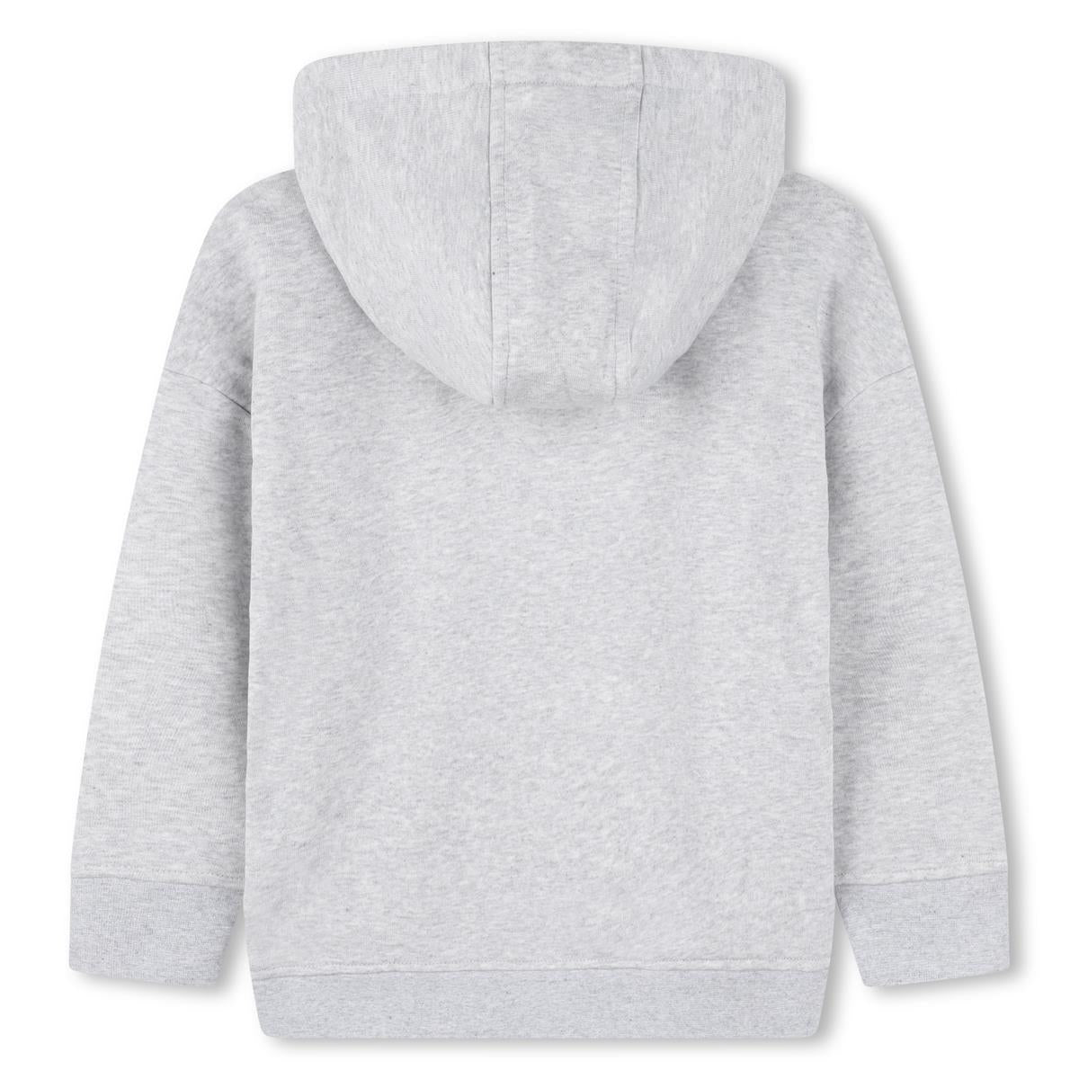 Boys Light Grey Hooded Sweatshirt