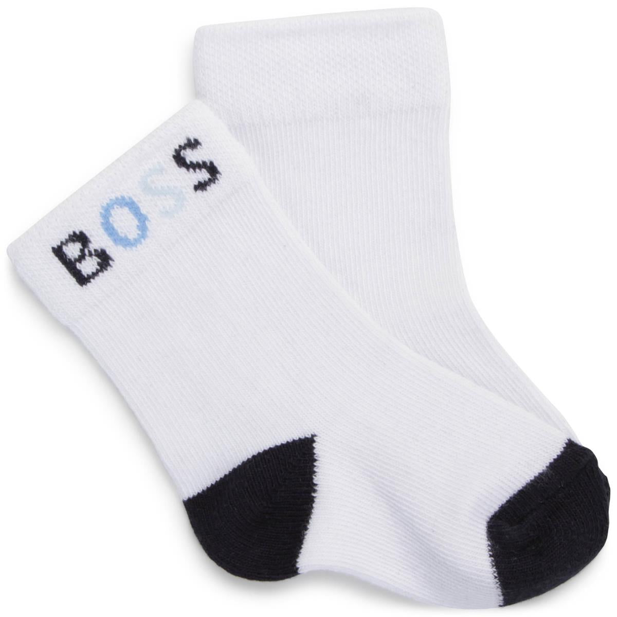 Baby Boys White Logo Socks(2 Pack)