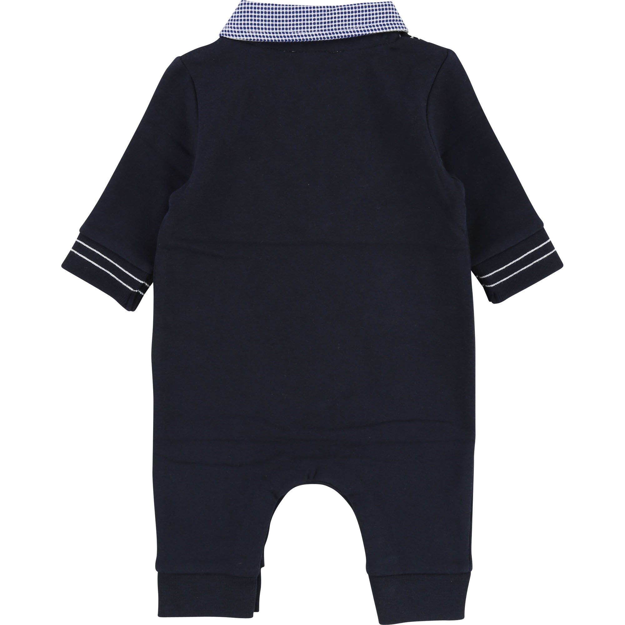 Baby Boys Blue Cargo Cotton Babysuit