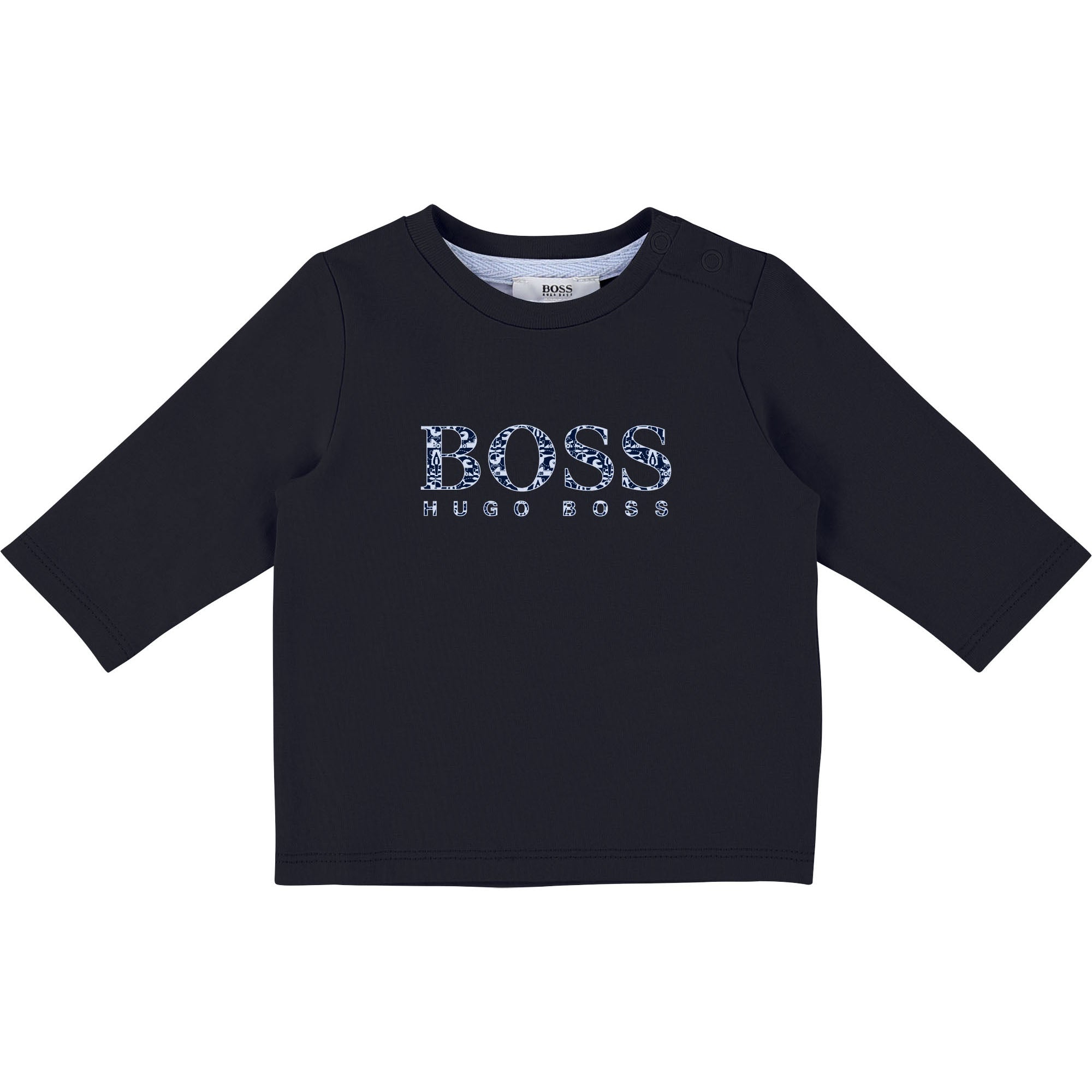 Baby Boys Blue Cargo Logo Cotton T-shirt