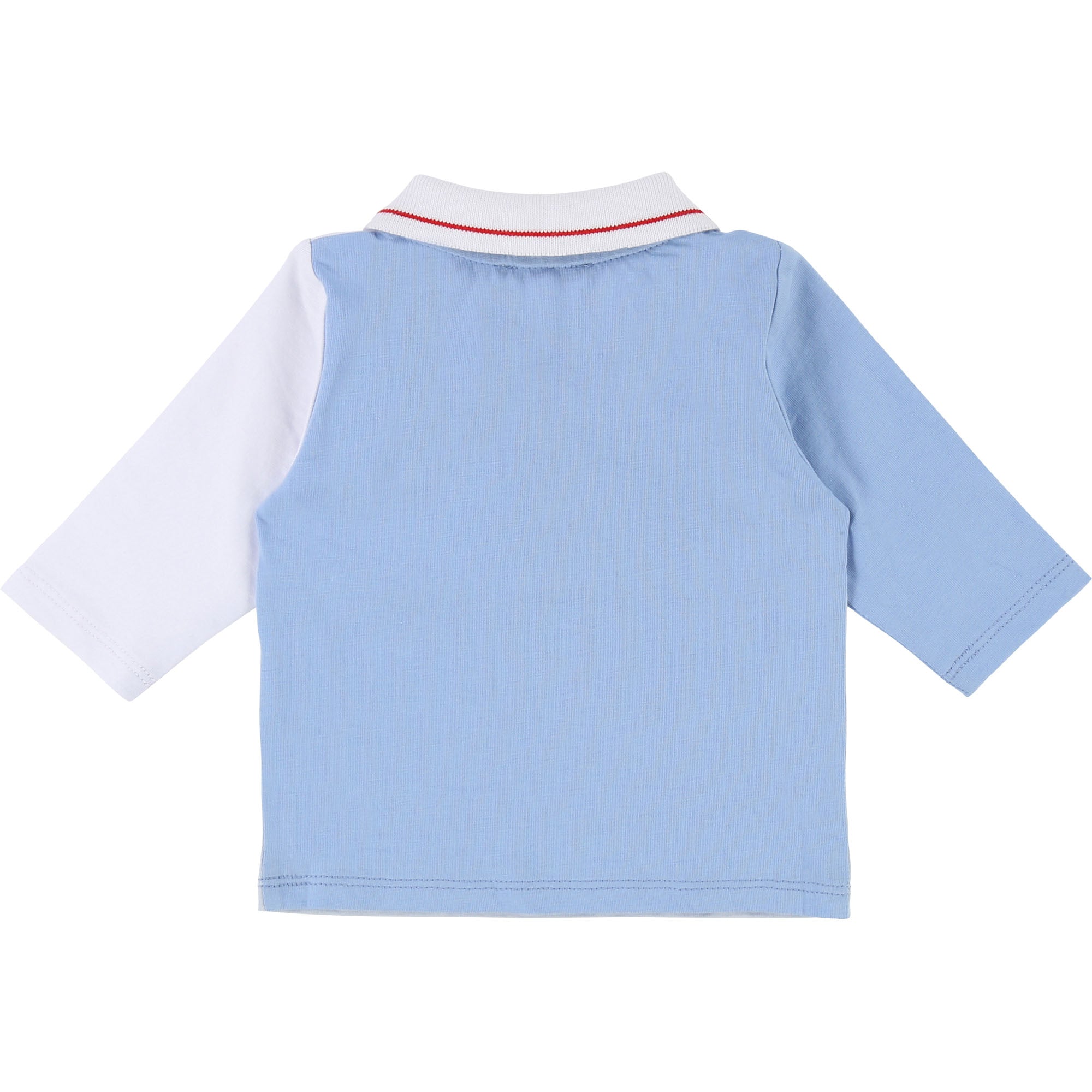 Baby Boys Blue & White Cotton Polo Shirt