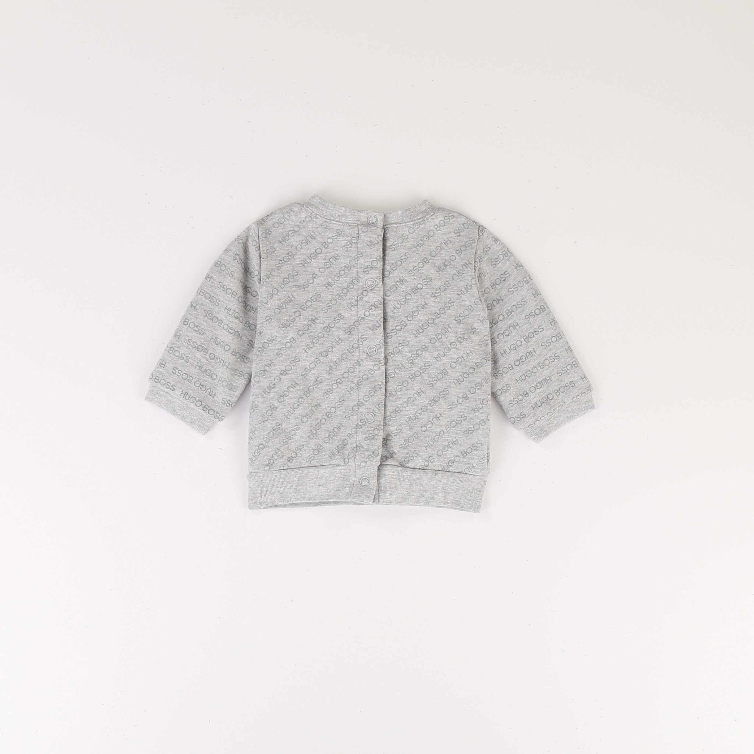 Baby Boys Grey Logo Cotton Sweater