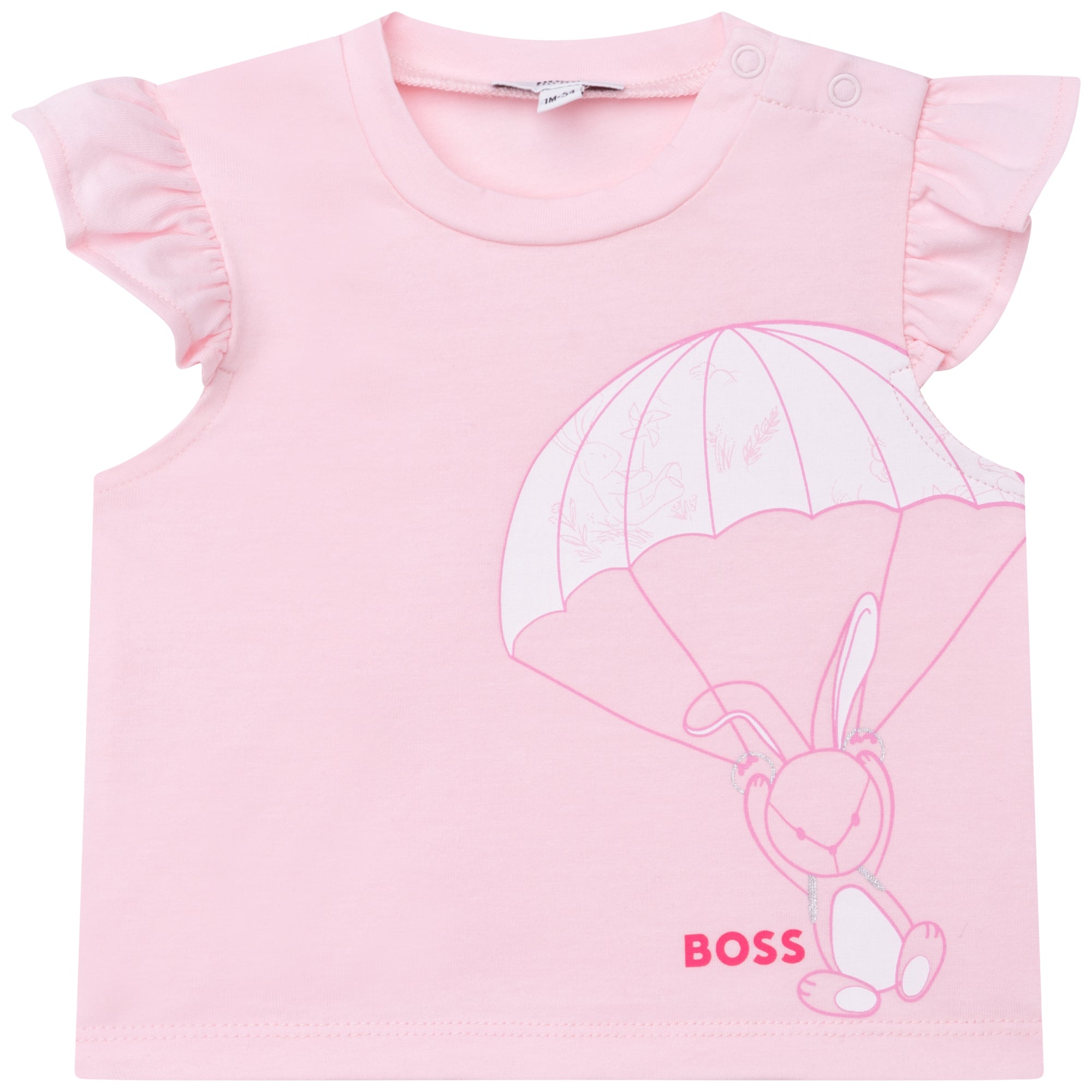 Baby Girls Pink Cotton T-Shirt