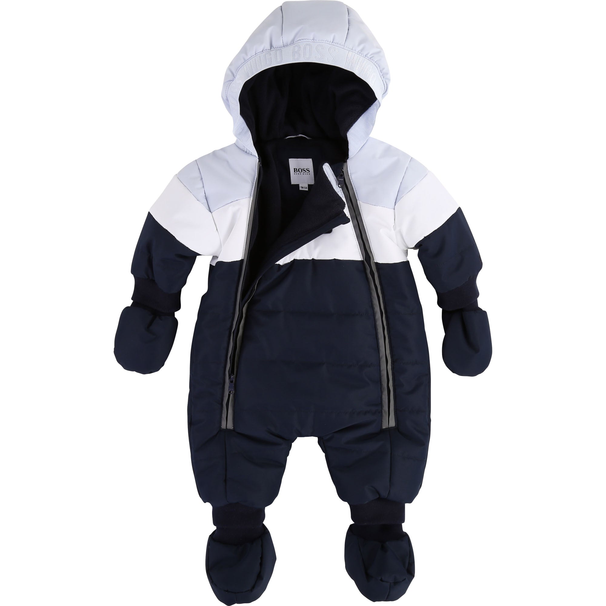 Baby Boys Navy Cotton Babysuit