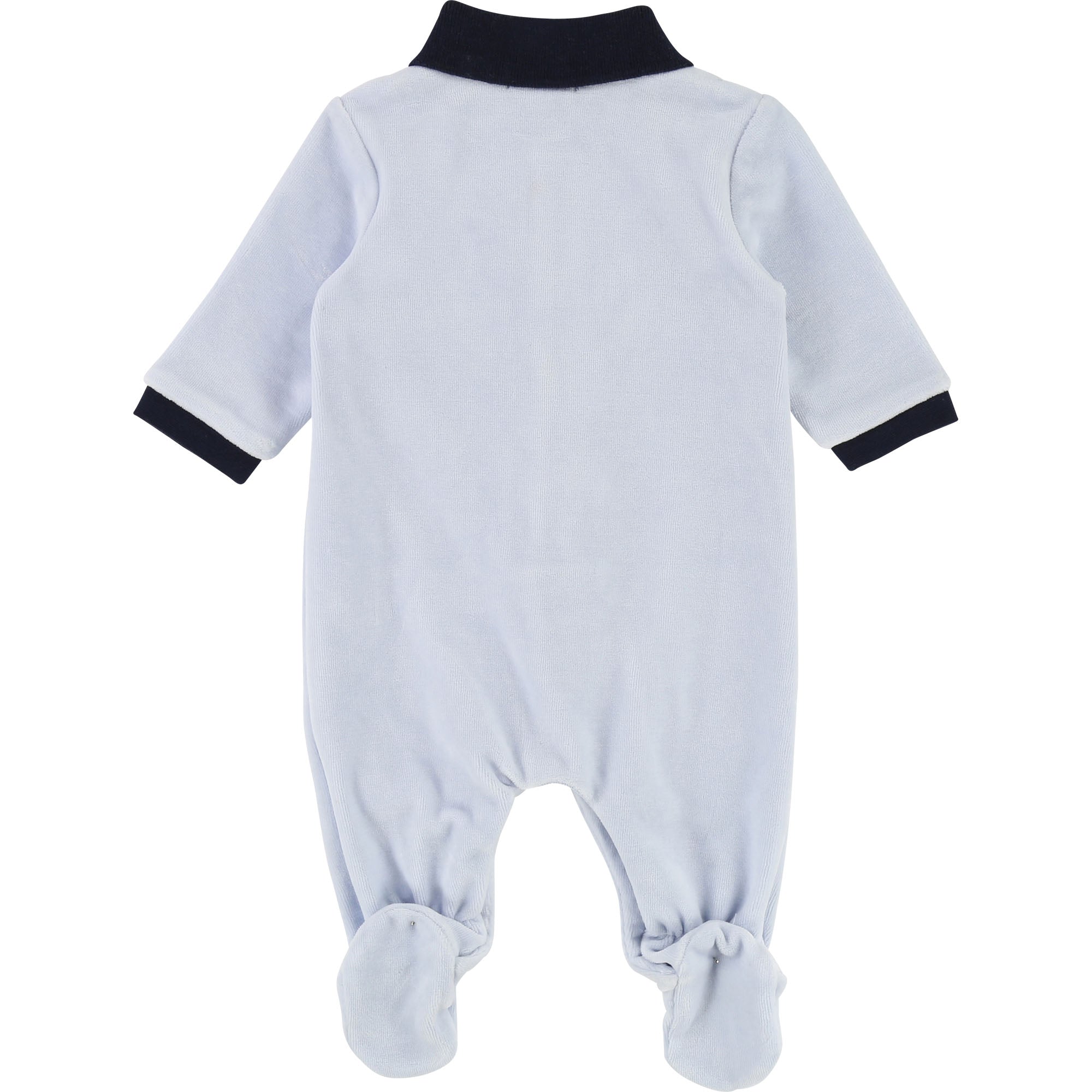 Baby Boys Light Blue Cotton Babysuit