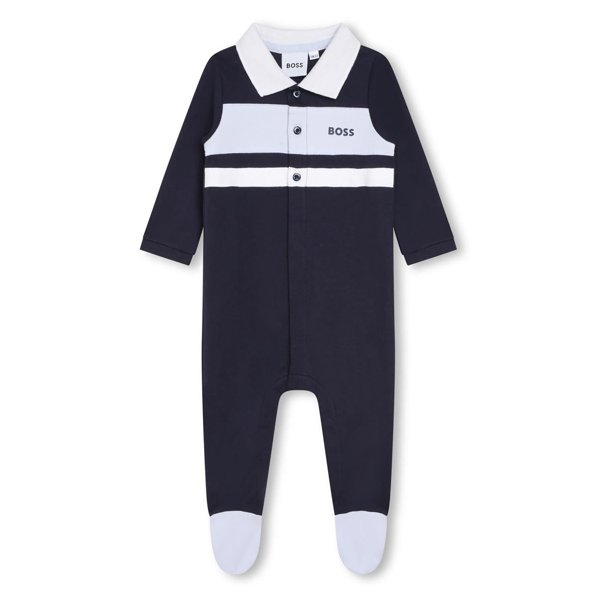 Baby Boys Navy Babysuit