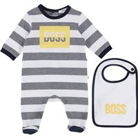 Baby Marine White Pajama & Bib Set