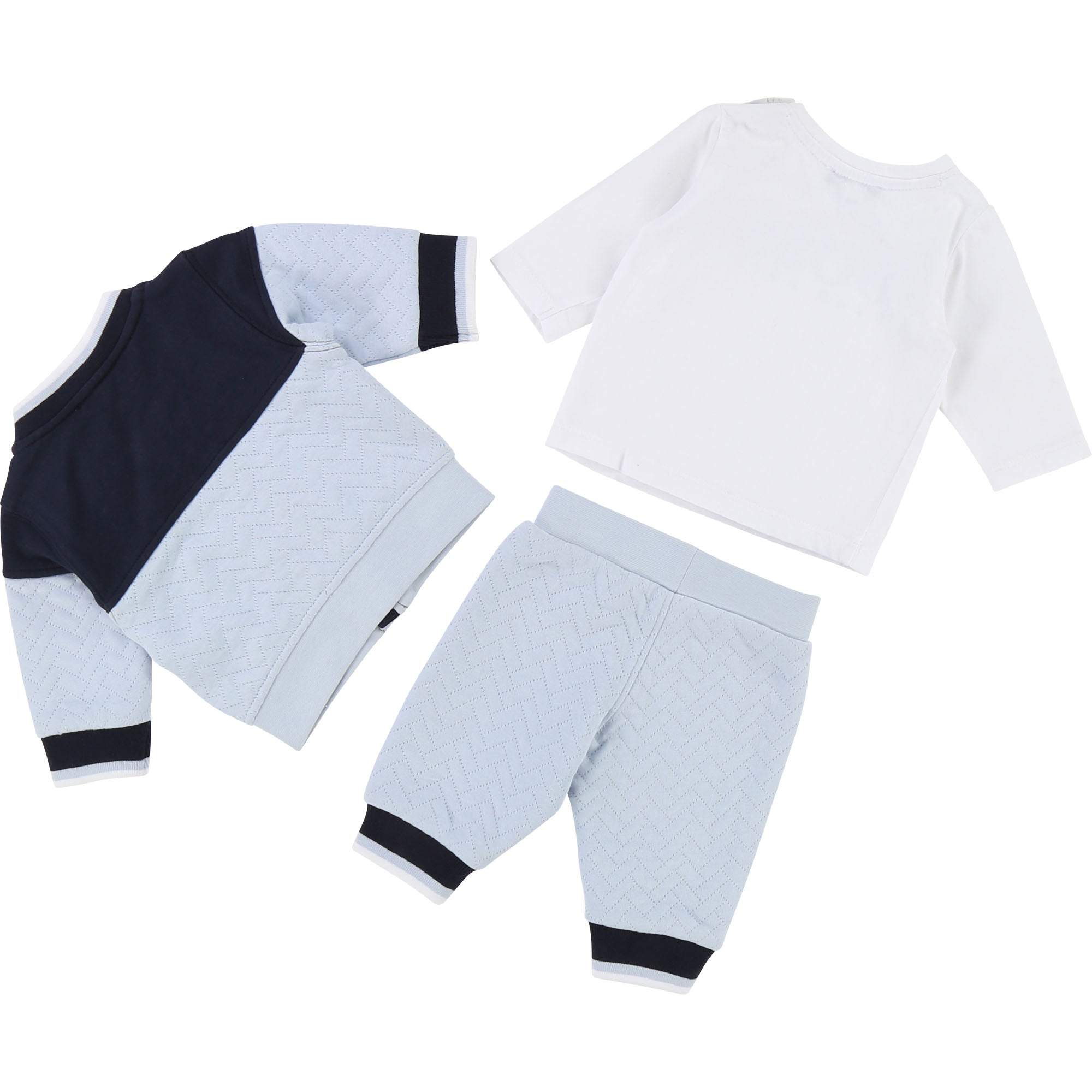 Baby Boys Blue & White Cotton Set