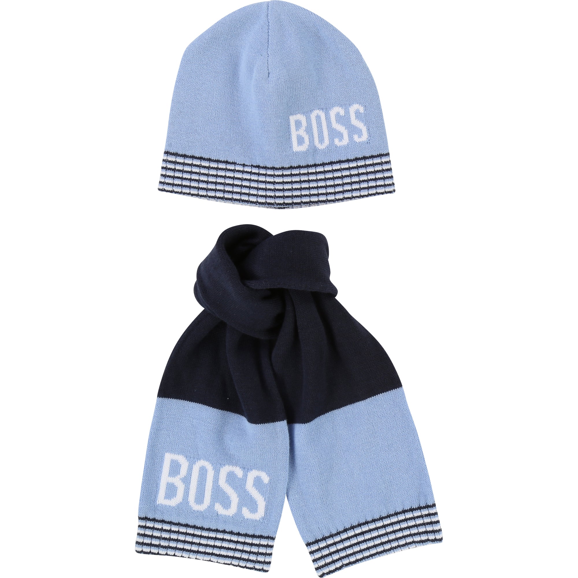 Baby Boys Blue & Black Cotton Set