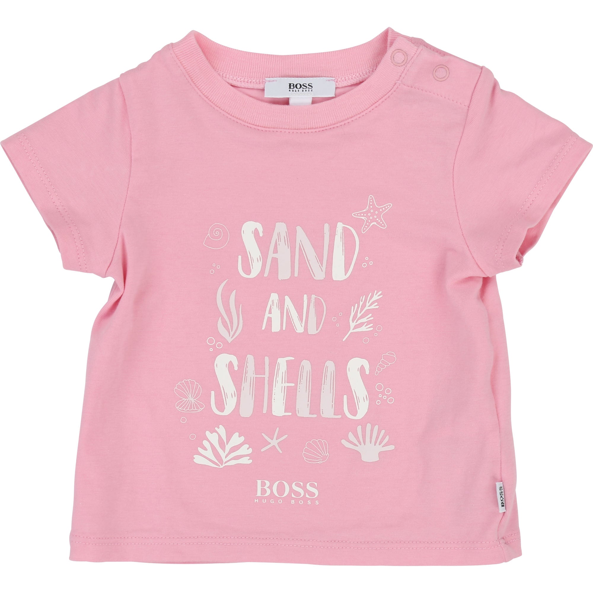 Baby Girls White & Pink Cotton 2 Pack T-shirt