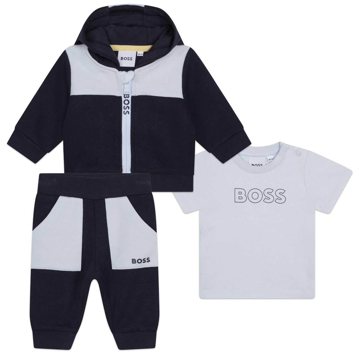 Baby Boys Blue Cotton Set