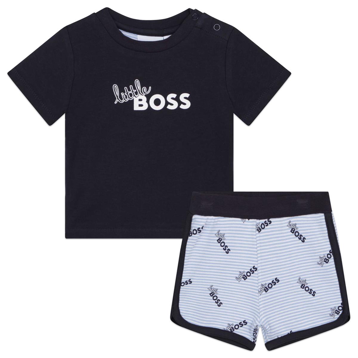 Baby Boys Blue Cotton Set