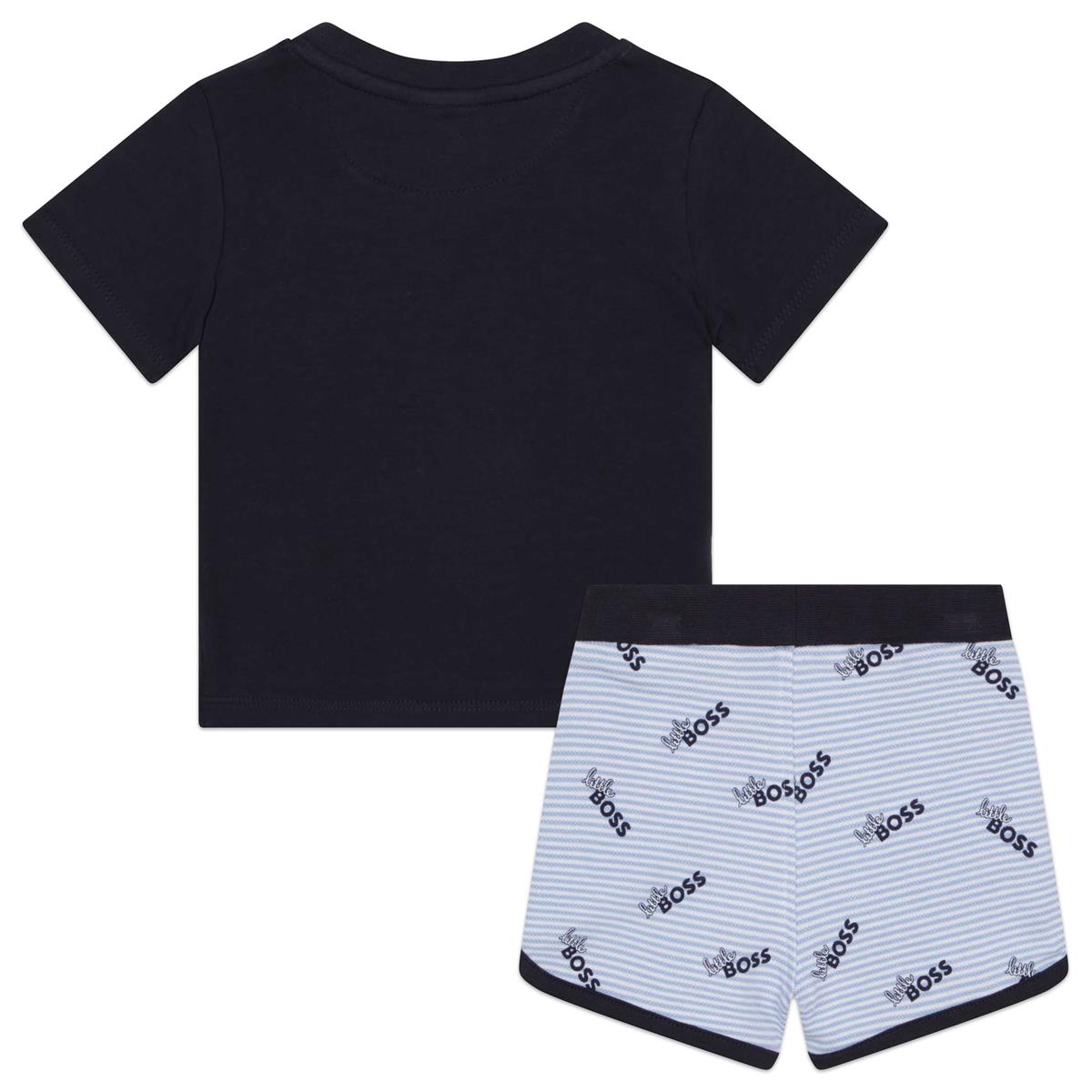 Baby Boys Blue Cotton Set