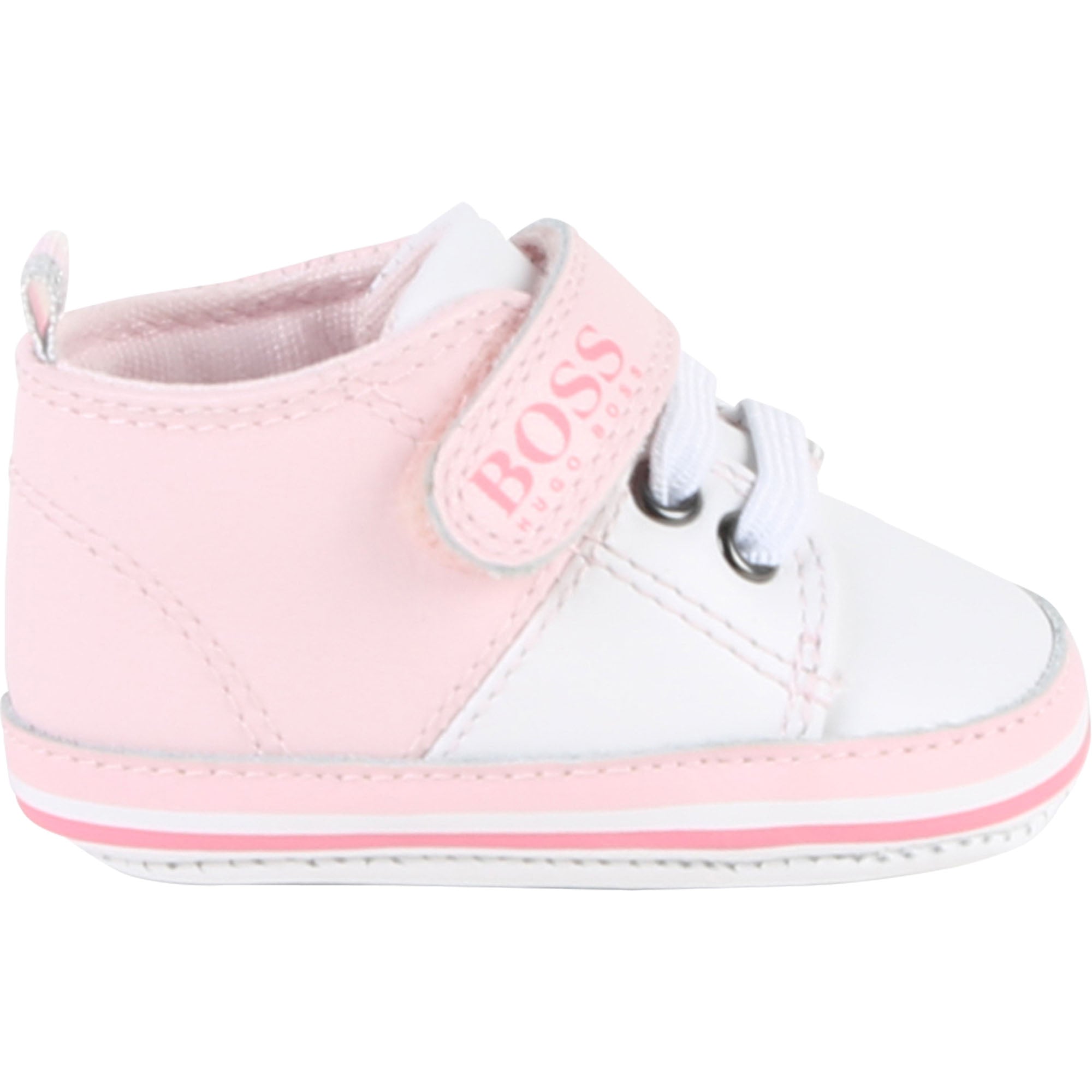 Baby Girls Light Pink Cow Leather Shoes