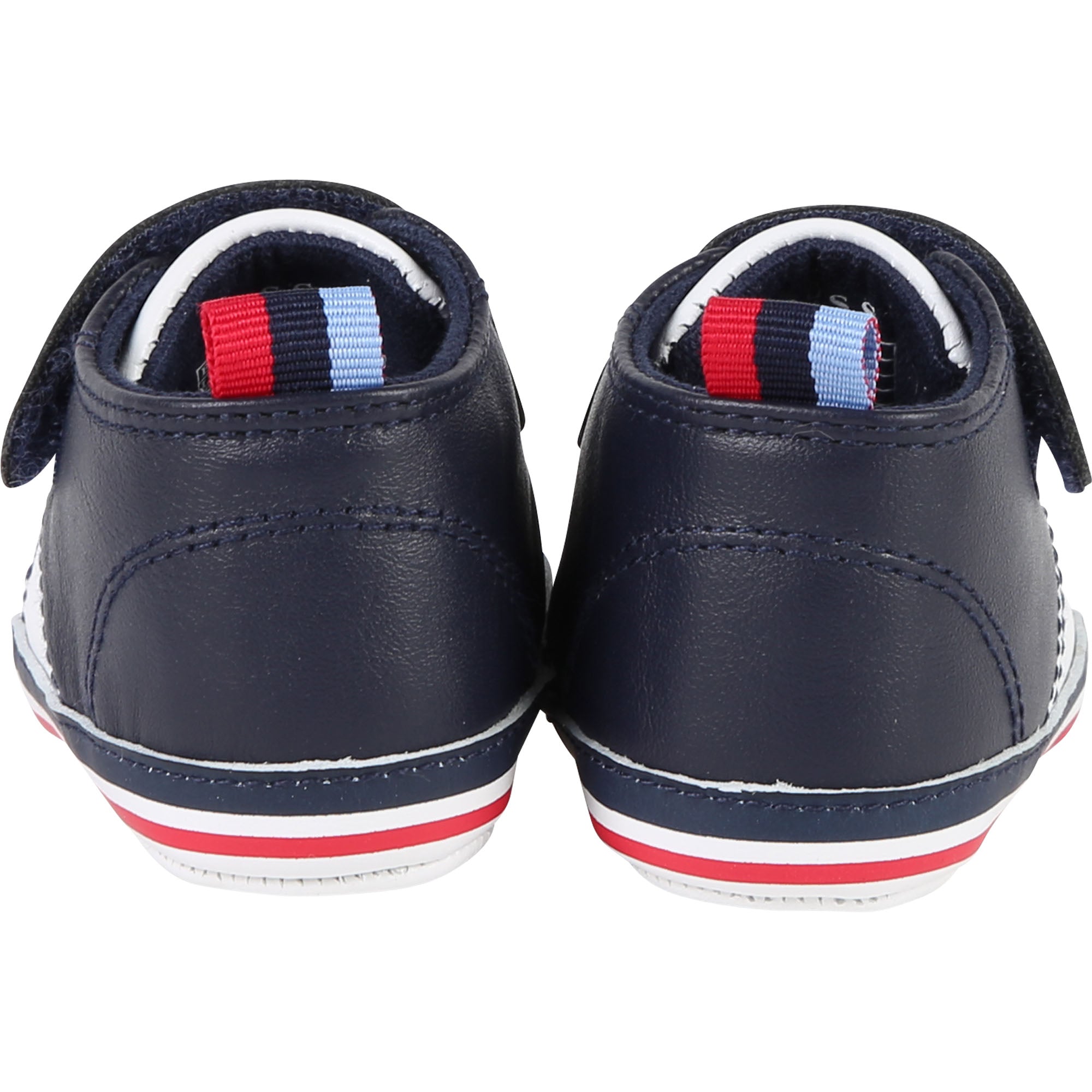 Baby Boys Black & White Cow Leather Shoes