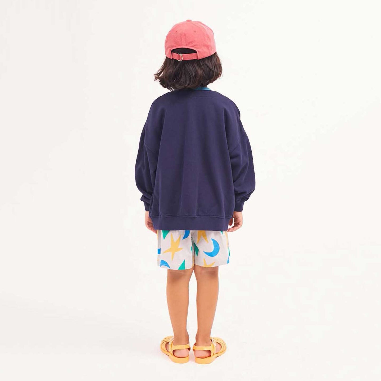 Boys & Girls Light Grey Printed Cotton Shorts