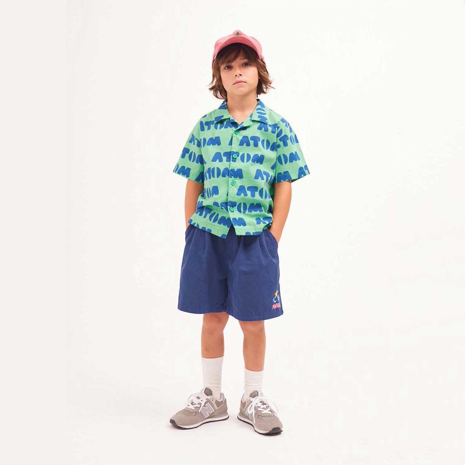 Boys & Girls Navy Cotton Shorts