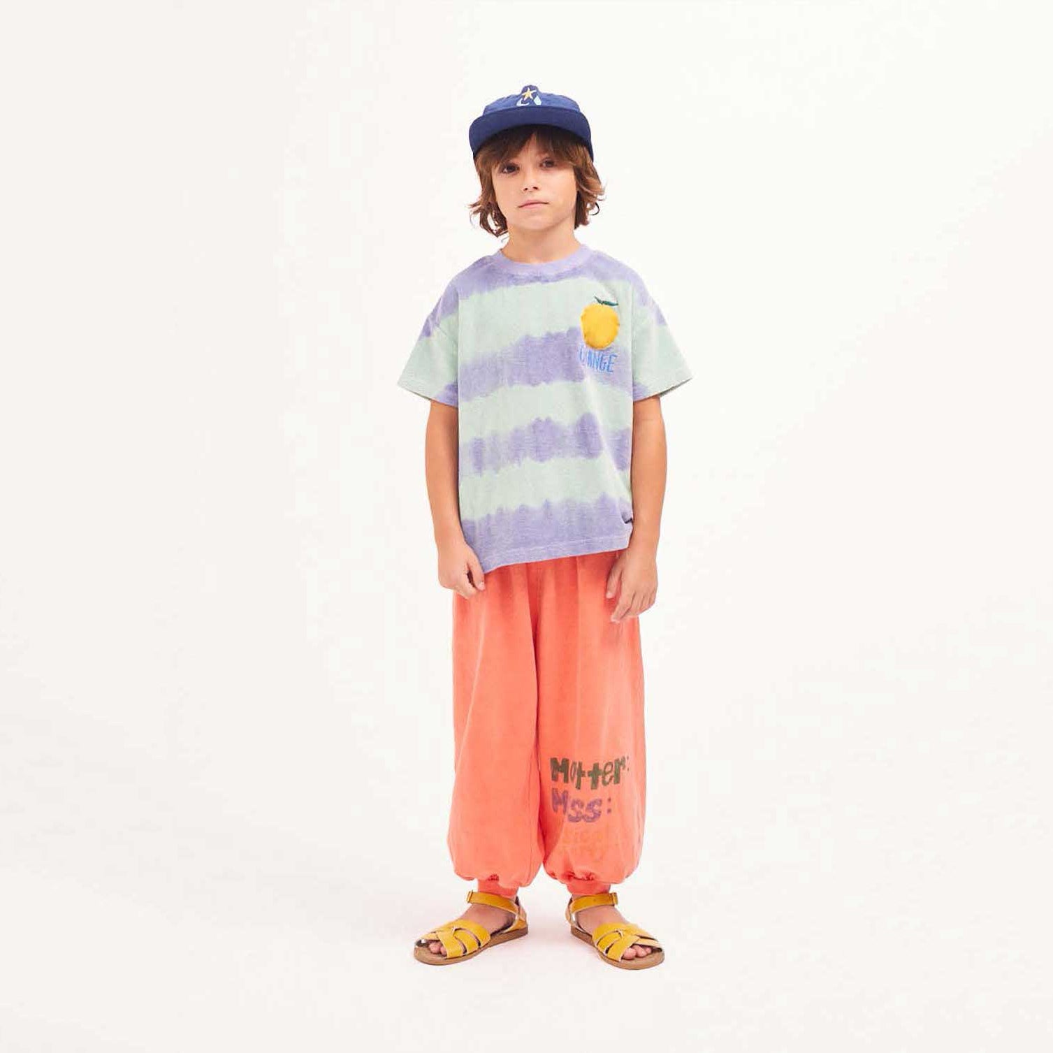 Boys & Girls Purple Stripes Cotton T-Shirt