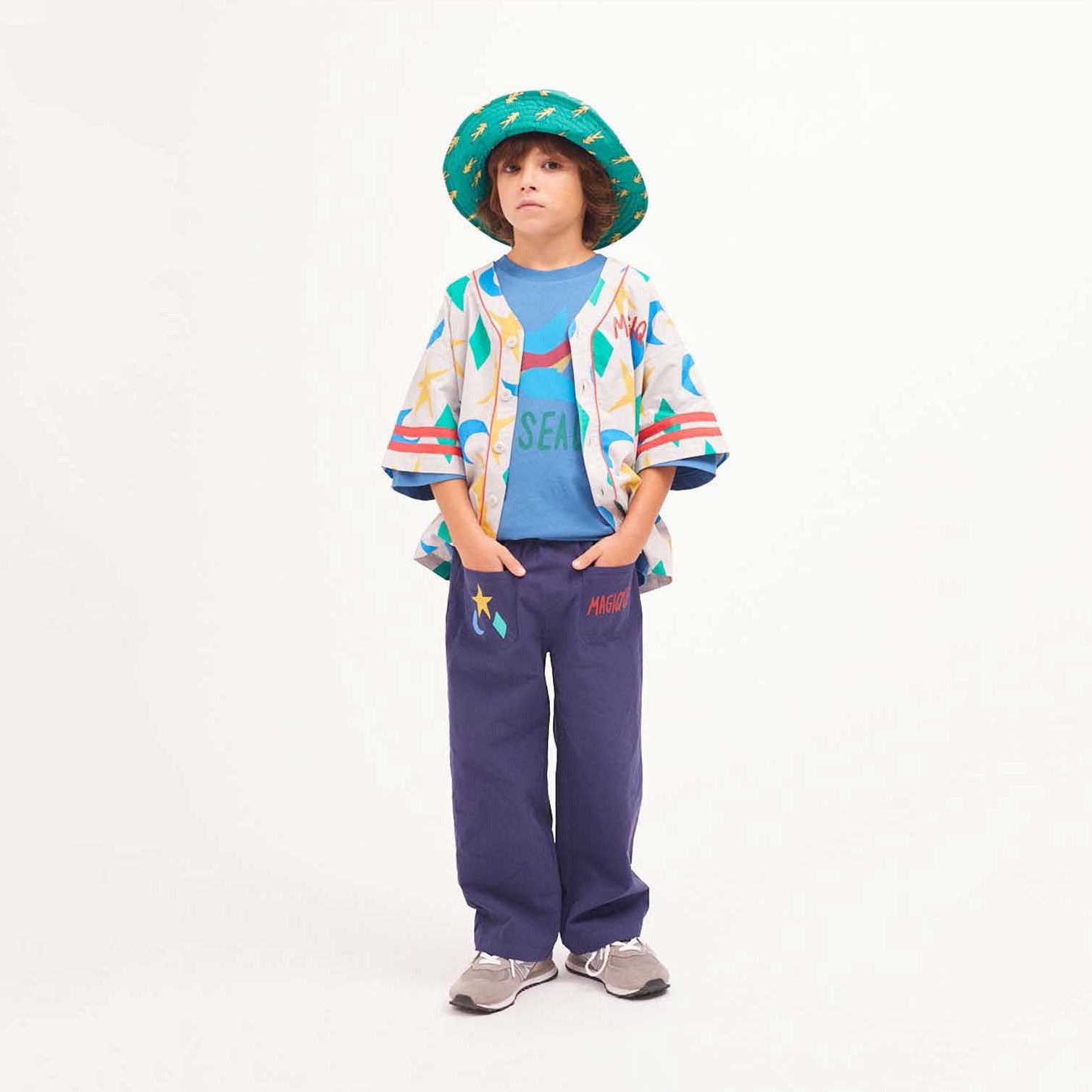 Boys & Girls Navy Cotton Trousers