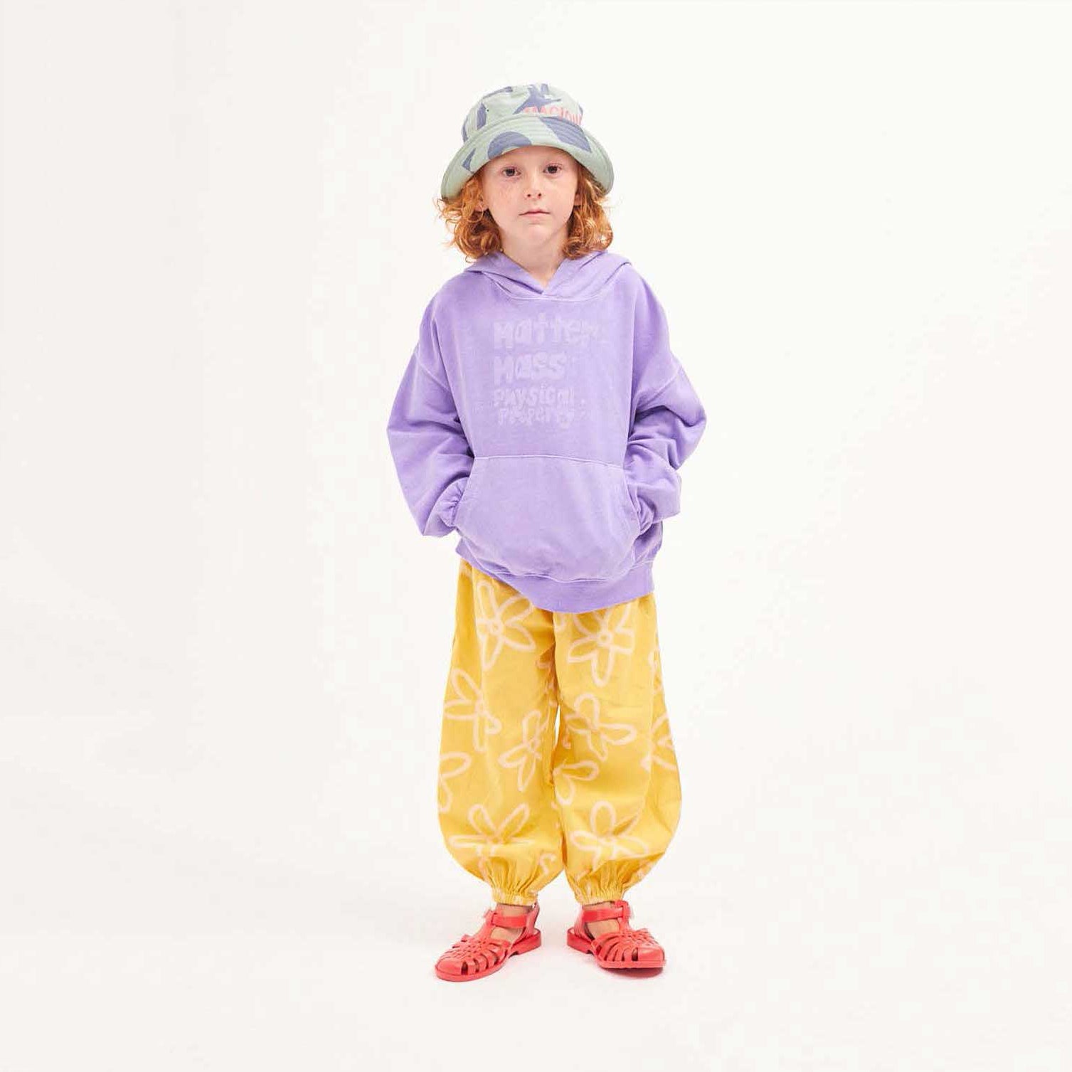 Boys & Girls Purple Hooded Cotton Sweatshirt