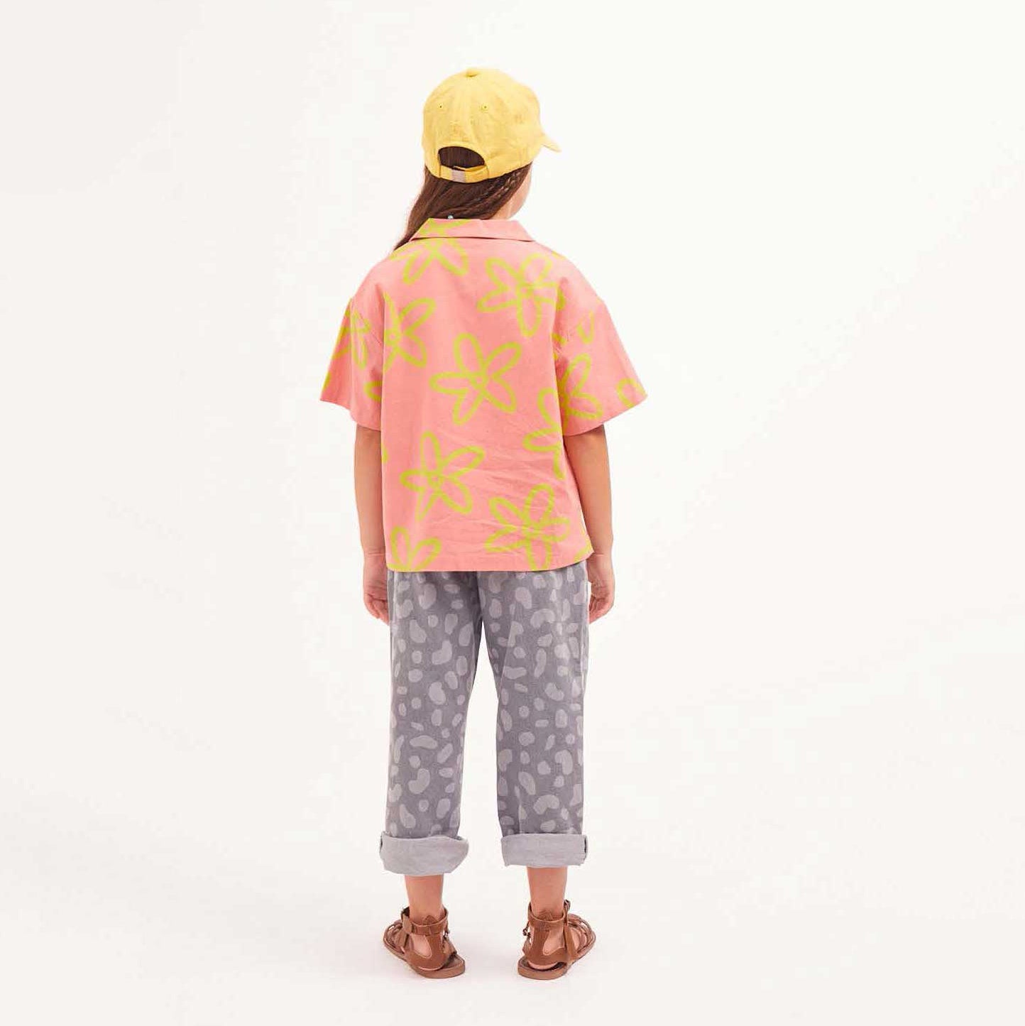 Boys & Girls Pink Flowers Cotton Shirt