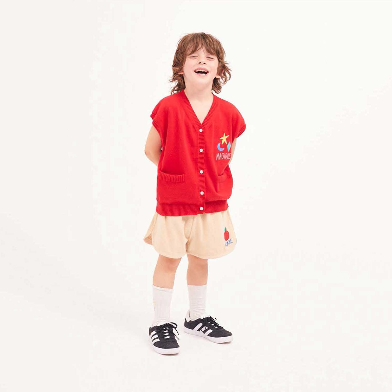 Boys & Girls Beige Cotton Shorts