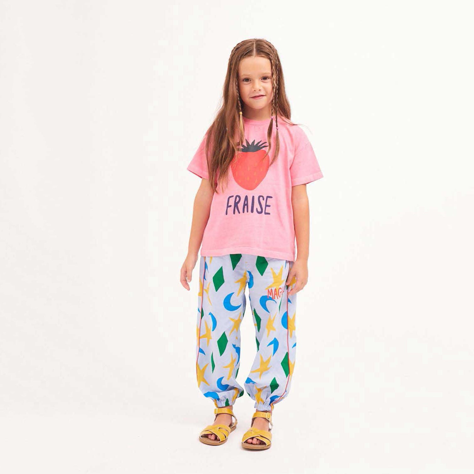 Boys & Girls Pink Cotton T-Shirt