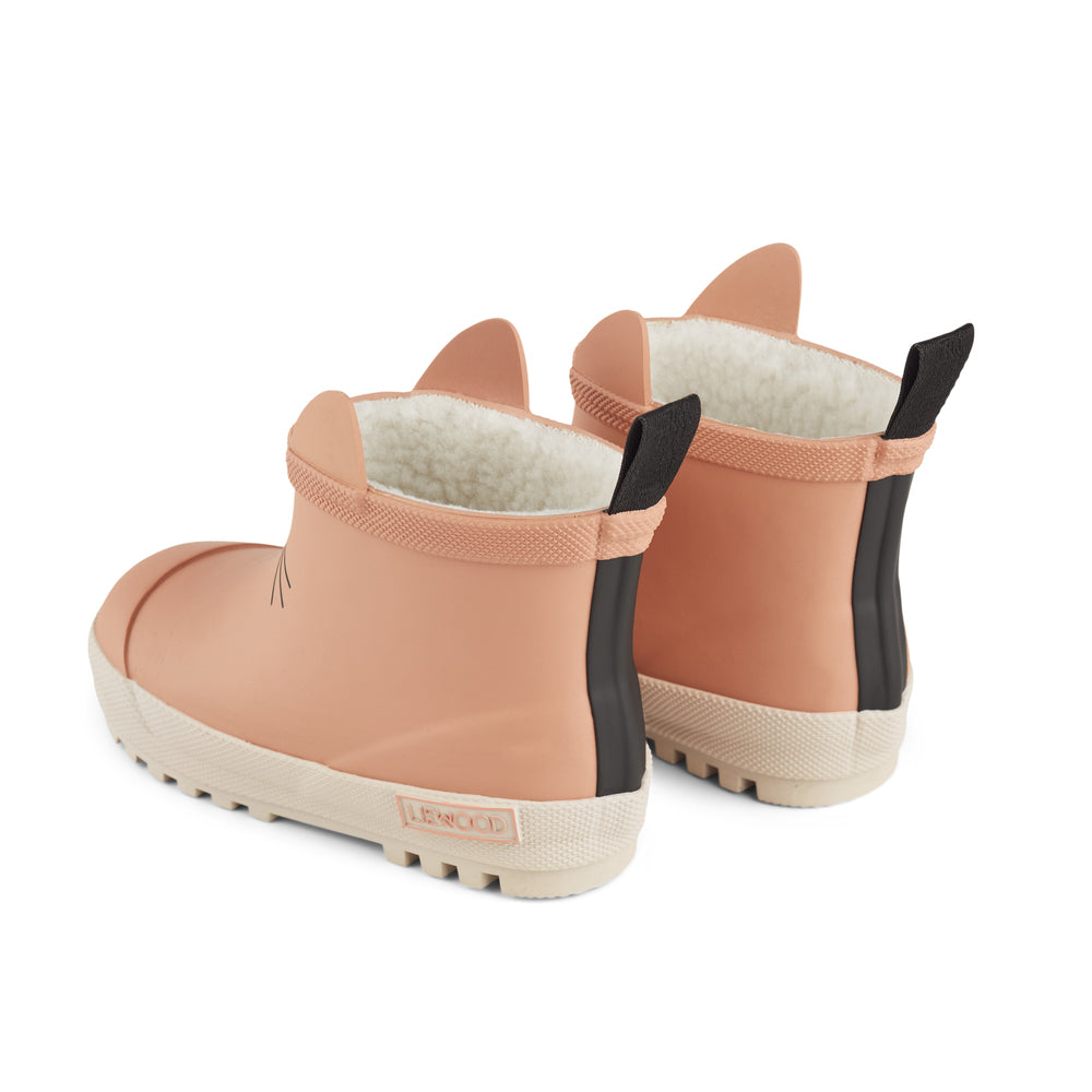 Boys & Girls Pink Cat Rubber Boots