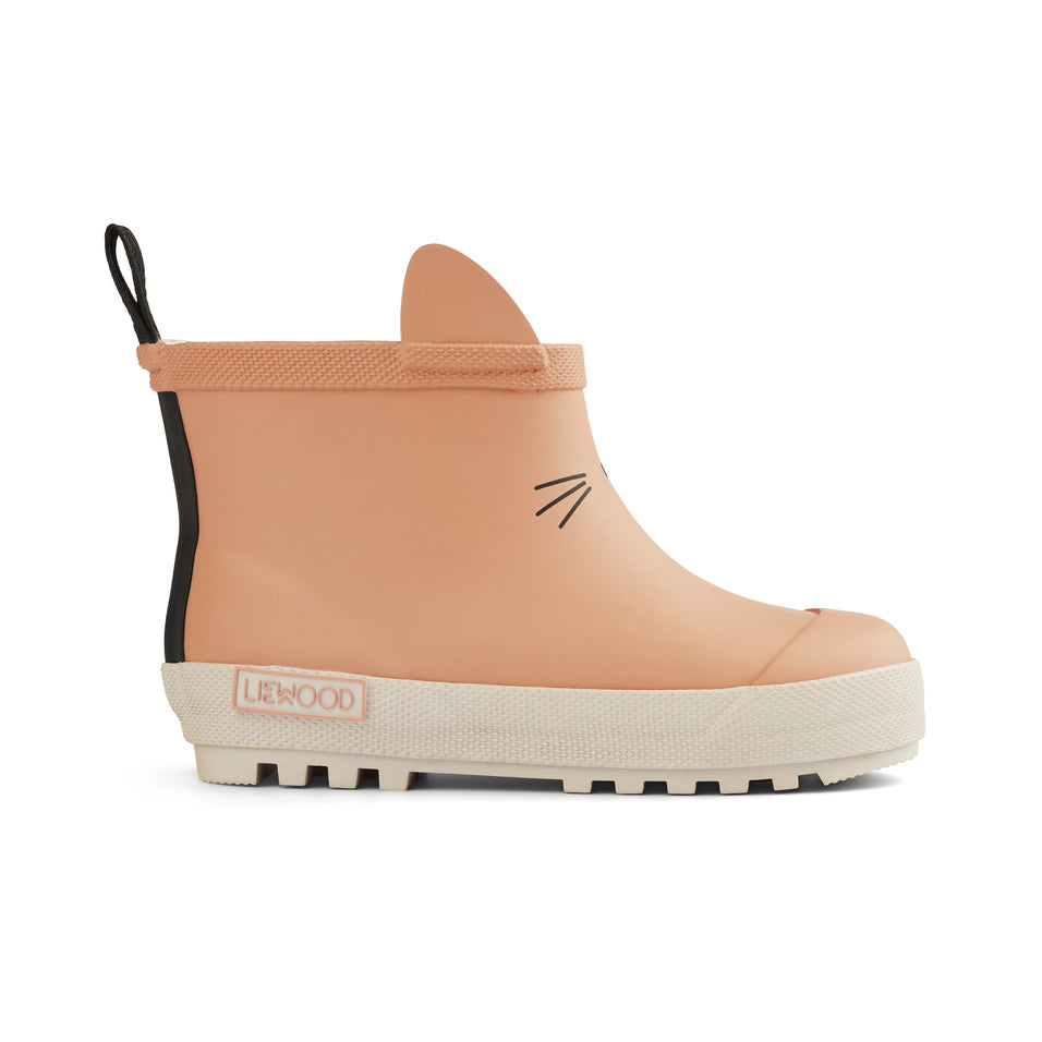 Boys & Girls Pink Cat Rubber Boots
