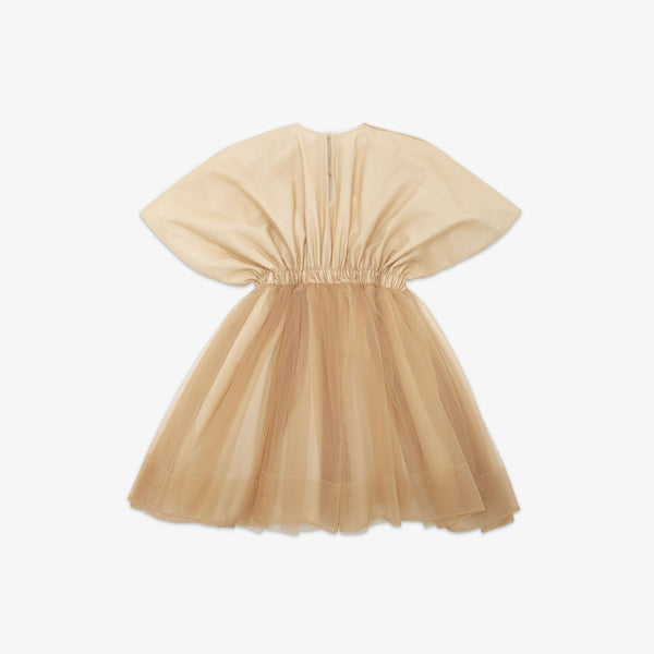 Girls Beige Logo Dress