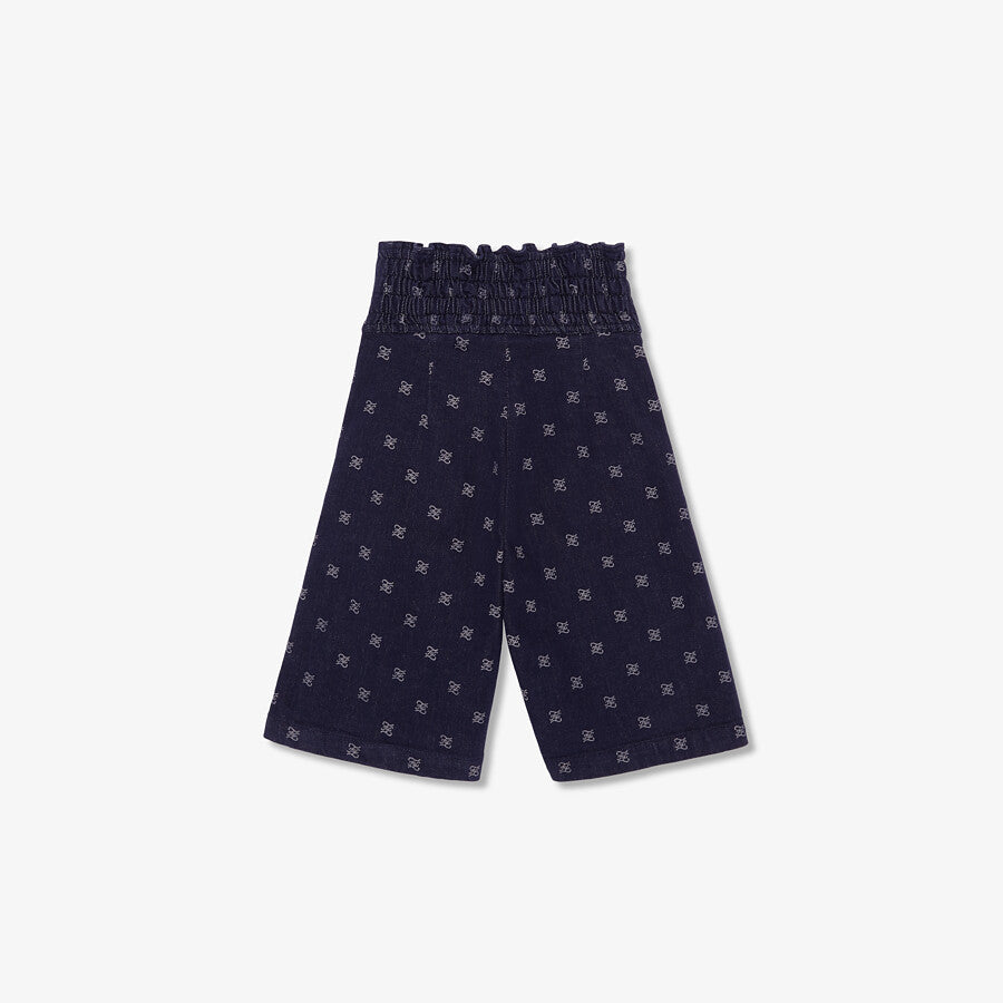 Girls Blue Cotton Shorts