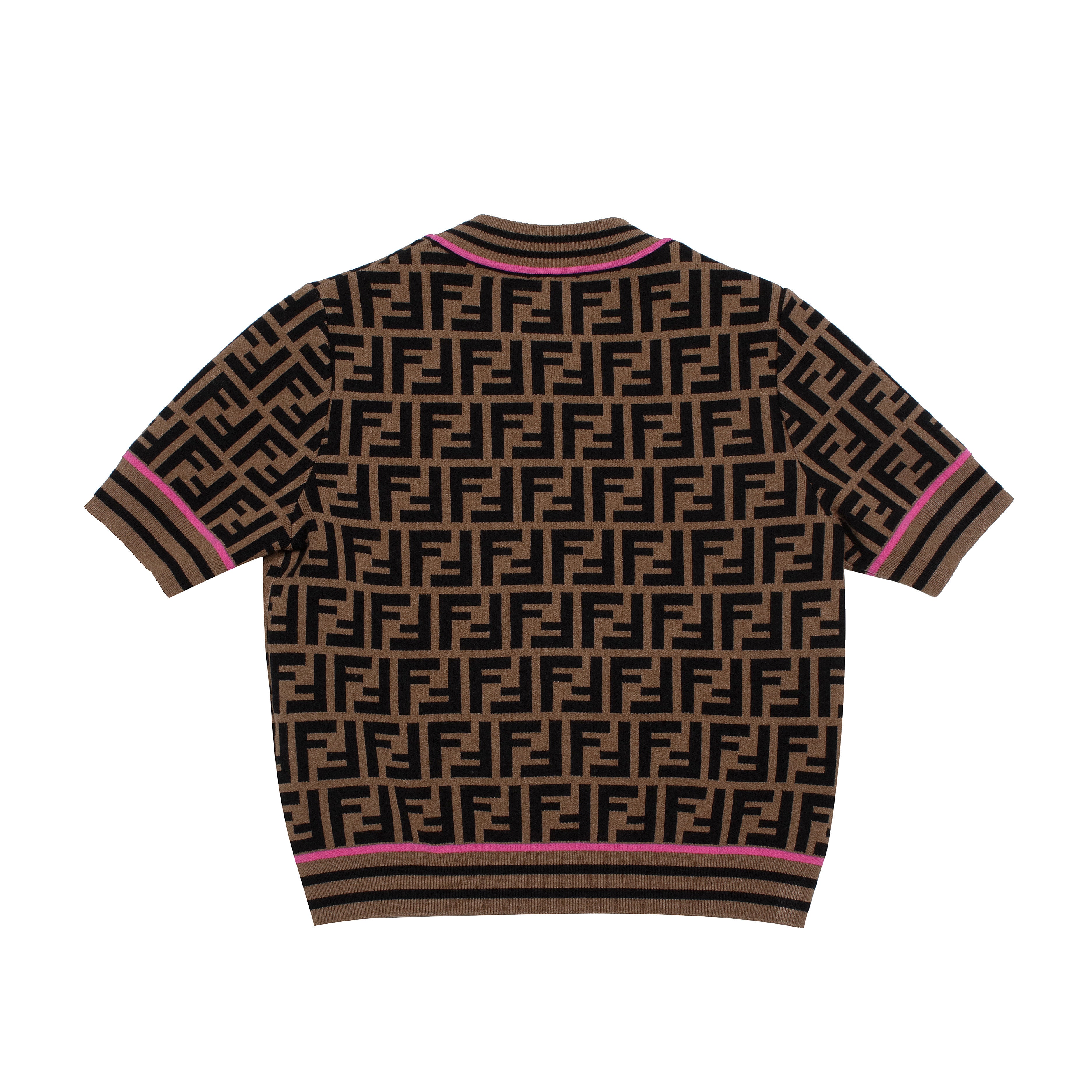 Girls Brown FF Logo Knit Sweater