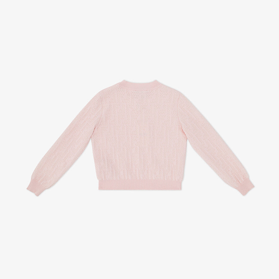 Girls Pink Cotton Sweater