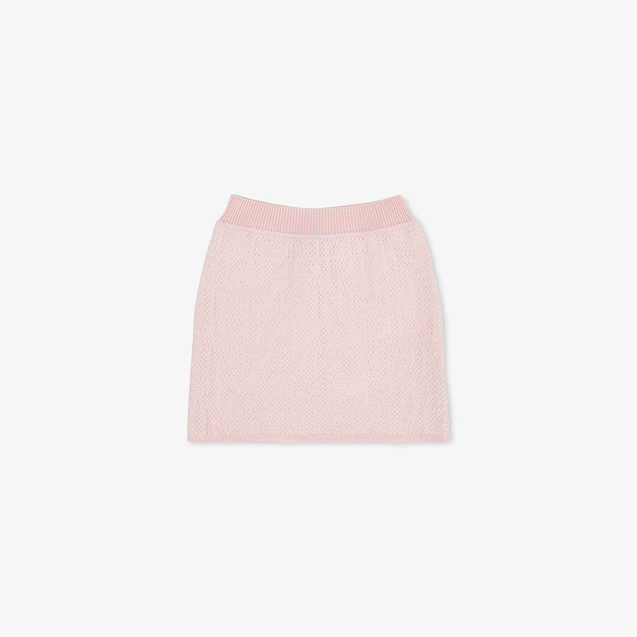 Girls Pink Knitting Cotton Skirt