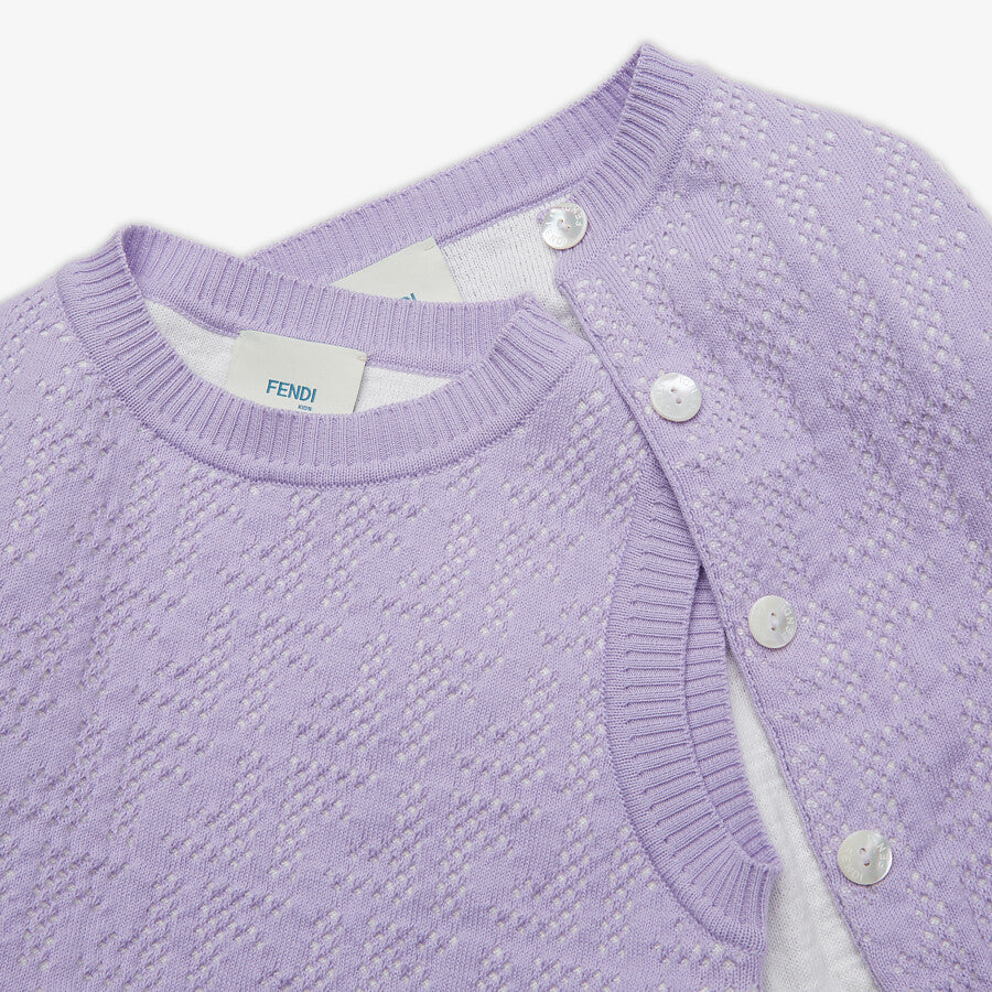 Girls Purple Kinted Cardigan Sets