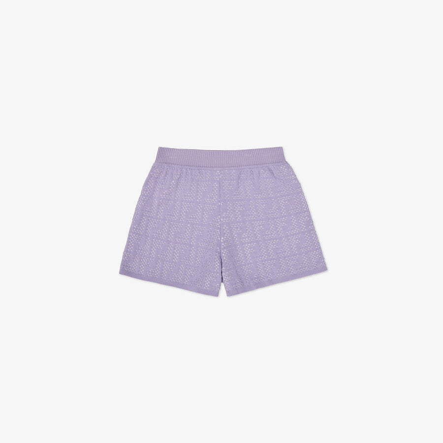 Girls Purple Knited Shorts