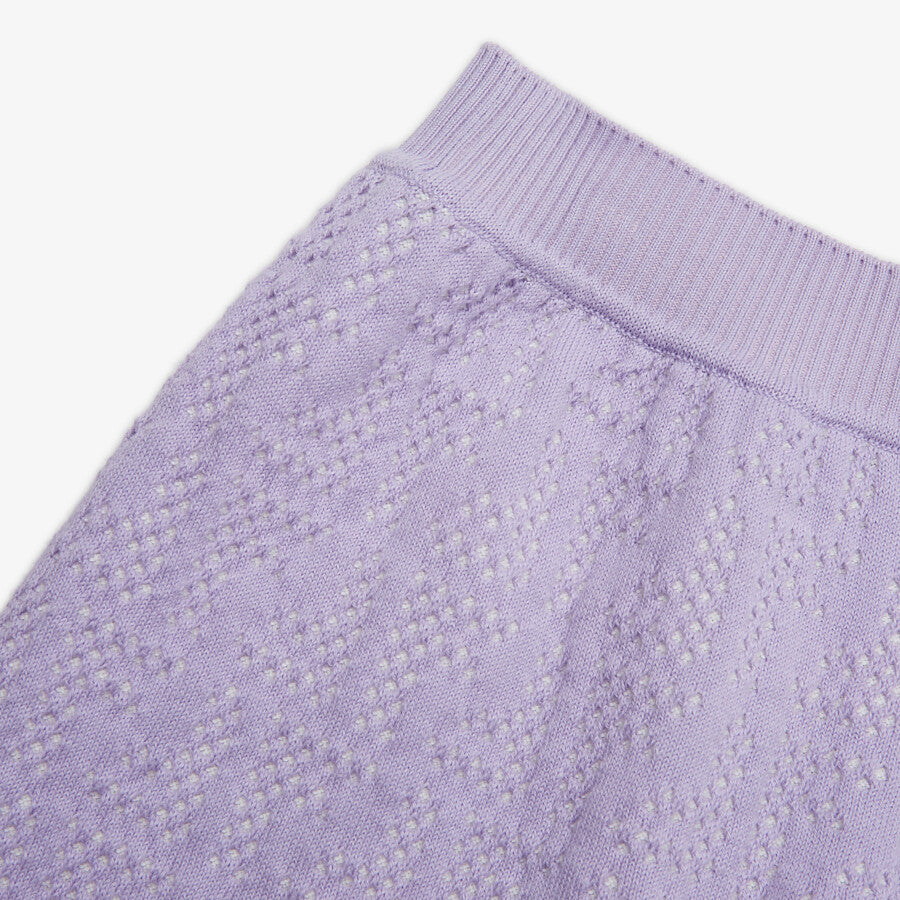 Girls Purple Knited Shorts