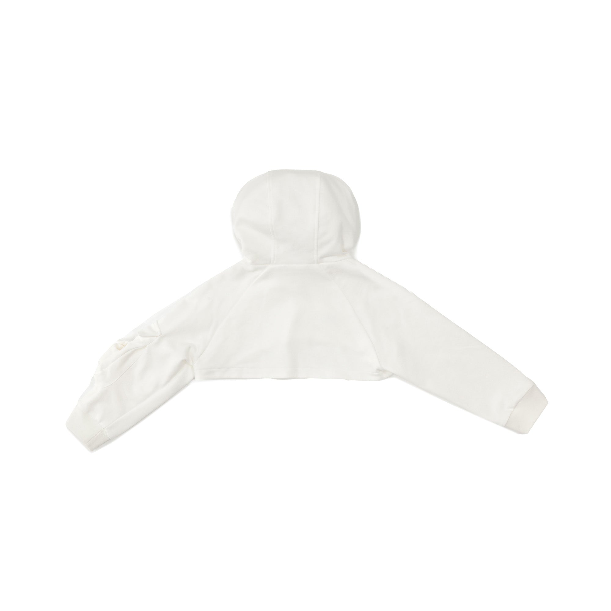 Girls White Hooded Cotton Sweatshirt