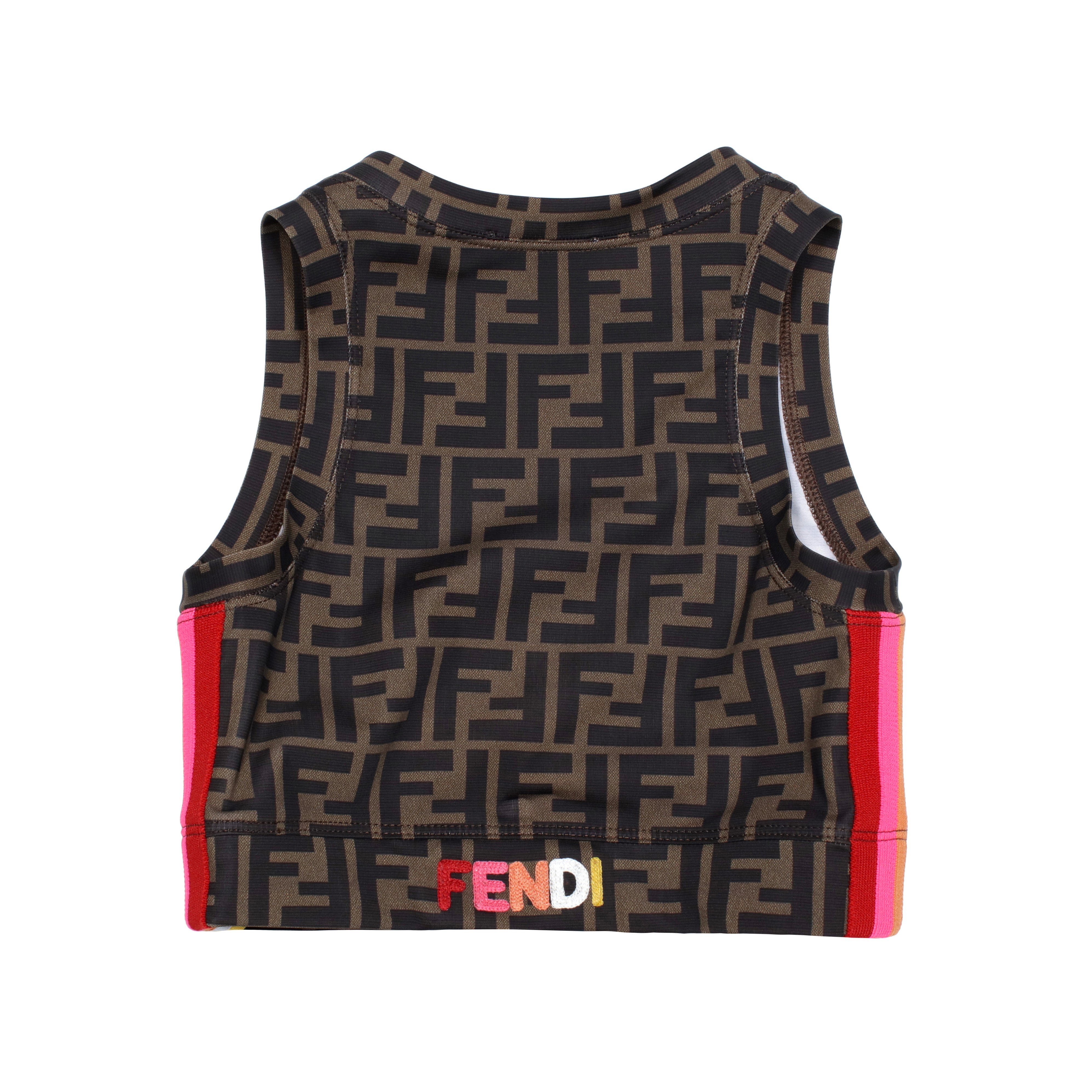 Girls Brown FF Logo Top