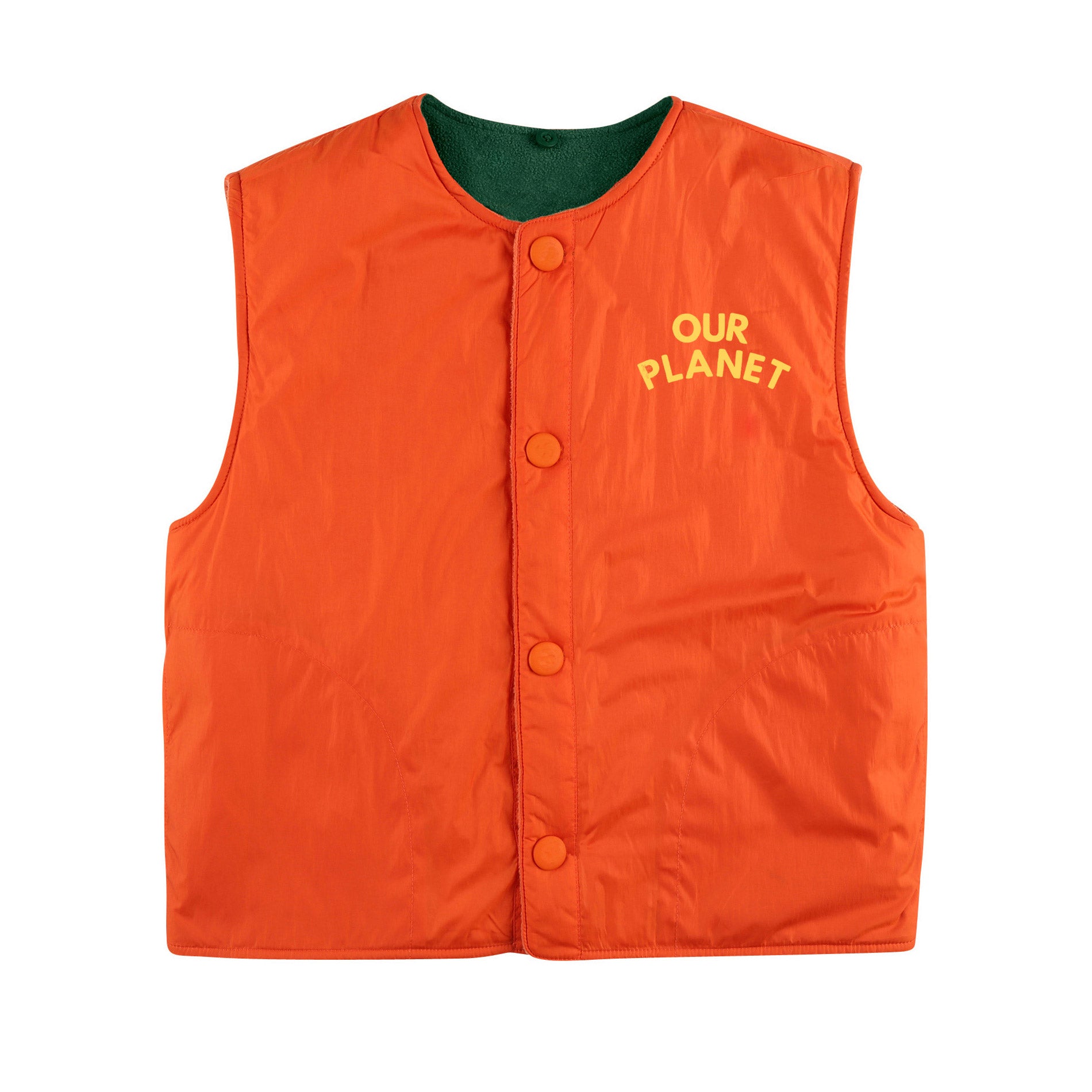 Boys & Girls Green Reversible Gilet