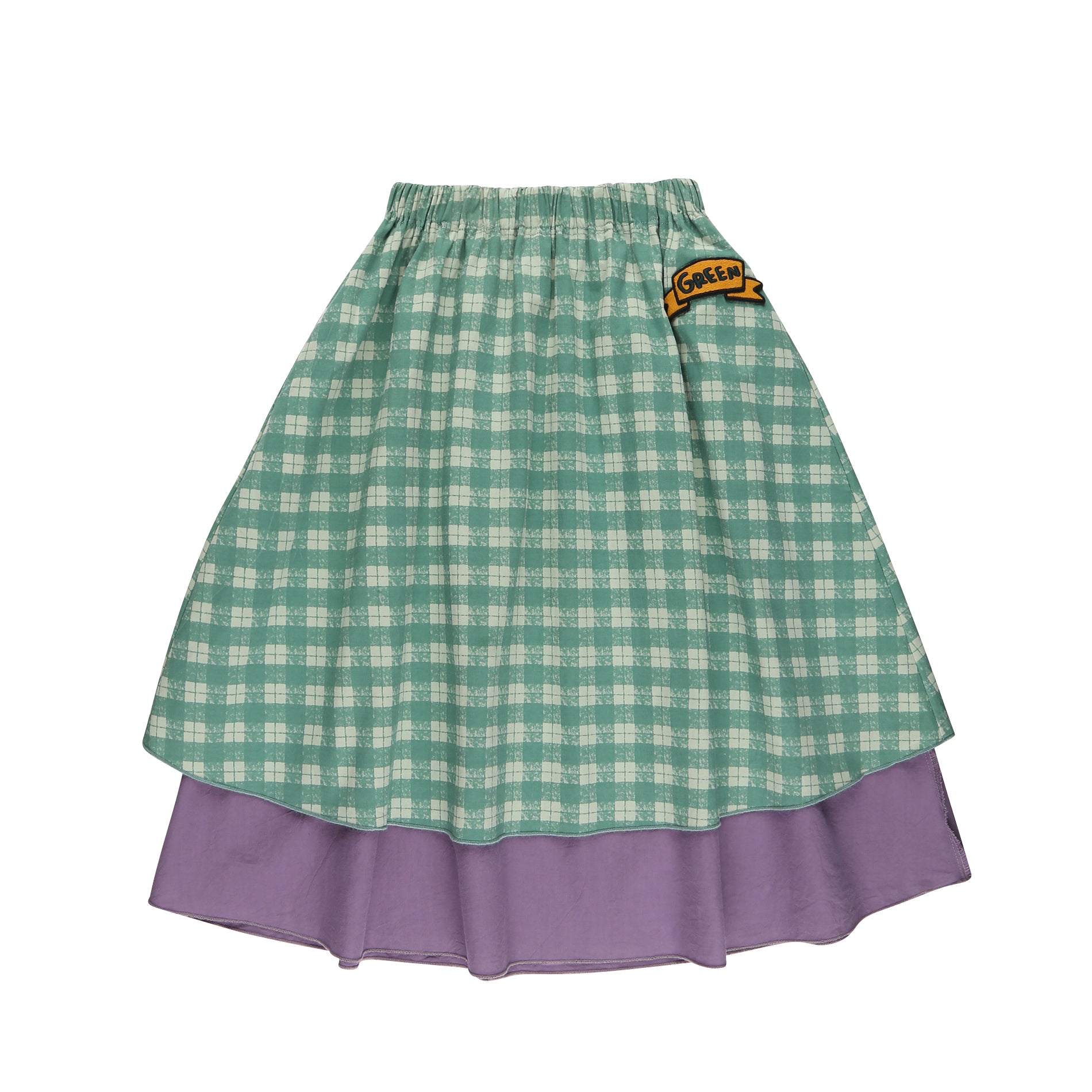 Girls Purple & Green Reversible Skirt