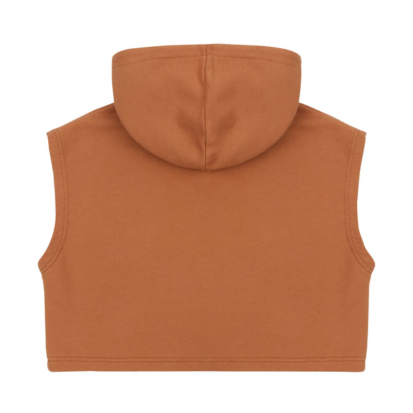 Boys & Girls Brown Hooded Vest